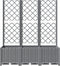 vidaXL - Plantenbak - met - latwerk - 120x40x136 - cm - polypropeen - lichtgrijs
