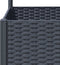 vidaXL - Plantenbak - met - latwerk - 120x40x136 - cm - polypropeen - donkergrijs