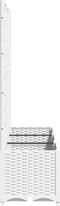 vidaXL - Plantenbak - met - latwerk - 120x40x136 - cm - polypropeen - wit