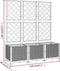 vidaXL - Plantenbak - met - latwerk - 120x40x136 - cm - polypropeen - zwart
