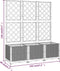 vidaXL - Plantenbak - met - latwerk - 120x40x136 - cm - polypropeen - lichtgrijs