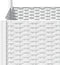 vidaXL - Plantenbak - met - latwerk - 120x40x136 - cm - polypropeen - wit