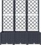vidaXL - Plantenbak - met - latwerk - 120x40x136 - cm - polypropeen - donkergrijs
