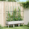 vidaXL - Plantenbak - met - latwerk - 120x40x142,5 - cm - polypropeen - wit