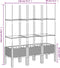 vidaXL - Plantenbak - met - latwerk - 120x40x142,5 - cm - polypropeen - lichtgrijs