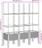 vidaXL - Plantenbak - met - latwerk - 120x40x142,5 - cm - polypropeen - grijs