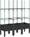 vidaXL - Plantenbak - met - latwerk - 120x40x142,5 - cm - polypropeen - zwart