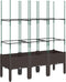 vidaXL - Plantenbak - met - latwerk - 120x40x142,5 - cm - polypropeen - bruin