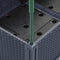 vidaXL - Plantenbak - met - latwerk - 120x40x142,5 - cm - polypropeen - grijs