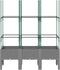 vidaXL - Plantenbak - met - latwerk - 120x40x142,5 - cm - polypropeen - lichtgrijs