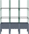 vidaXL - Plantenbak - met - latwerk - 120x40x142,5 - cm - polypropeen - grijs