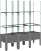 vidaXL - Plantenbak - met - latwerk - 120x40x142,5 - cm - polypropeen - lichtgrijs