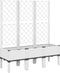 vidaXL - Plantenbak - met - latwerk - 120x40x142 - cm - polypropeen - wit