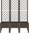 vidaXL - Plantenbak - met - latwerk - 120x40x142 - cm - polypropeen - bruin