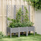 vidaXL - Plantenbak - met - latwerk - 120x40x142 - cm - polypropeen - lichtgrijs