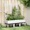 vidaXL - Plantenbak - met - latwerk - 120x40x142 - cm - polypropeen - wit