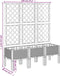 vidaXL - Plantenbak - met - latwerk - 120x40x142 - cm - polypropeen - wit