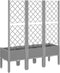 vidaXL - Plantenbak - met - latwerk - 120x40x142 - cm - polypropeen - lichtgrijs