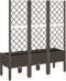 vidaXL - Plantenbak - met - latwerk - 120x40x142 - cm - polypropeen - bruin