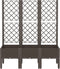 vidaXL - Plantenbak - met - latwerk - 120x40x142 - cm - polypropeen - bruin