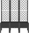 vidaXL - Plantenbak - met - latwerk - 120x40x142 - cm - polypropeen - zwart