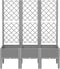 vidaXL - Plantenbak - met - latwerk - 120x40x142 - cm - polypropeen - lichtgrijs