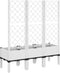 vidaXL - Plantenbak - met - latwerk - 120x40x142 - cm - polypropeen - wit