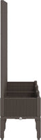 vidaXL - Plantenbak - met - latwerk - 120x40x142 - cm - polypropeen - bruin
