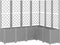 vidaXL - Plantenbak - met - latwerk - 160x120x140 - cm - polypropeen - lichtgrijs