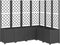 vidaXL - Plantenbak - met - latwerk - 160x120x140 - cm - polypropeen - zwart