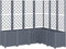 vidaXL - Plantenbak - met - latwerk - 160x120x140 - cm - polypropeen - grijs