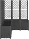 vidaXL - Plantenbak - met - latwerk - 160x120x140 - cm - polypropeen - zwart