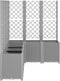 vidaXL - Plantenbak - met - latwerk - 160x120x140 - cm - polypropeen - lichtgrijs
