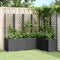 vidaXL - Plantenbak - met - latwerk - 160x120x140 - cm - polypropeen - zwart