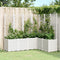 vidaXL - Plantenbak - met - latwerk - 160x120x140 - cm - polypropeen - wit