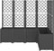 vidaXL - Plantenbak - met - latwerk - 160x120x140 - cm - polypropeen - zwart