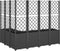 vidaXL - Plantenbak - met - latwerk - 160x120x140 - cm - polypropeen - zwart