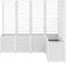 vidaXL - Plantenbak - met - latwerk - 160x120x140 - cm - polypropeen - wit