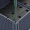 vidaXL - Plantenbak - met - latwerk - 160x120x142,5 - cm - polypropeen - grijs