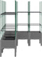 vidaXL - Plantenbak - met - latwerk - 160x120x142,5 - cm - polypropeen - lichtgrijs