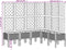 vidaXL - Plantenbak - met - latwerk - 160x120x142 - cm - polypropeen - wit