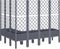 vidaXL - Plantenbak - met - latwerk - 160x120x142 - cm - polypropeen - grijs
