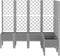 vidaXL - Plantenbak - met - latwerk - 160x120x142 - cm - polypropeen - lichtgrijs