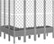 vidaXL - Plantenbak - met - latwerk - 160x120x142 - cm - polypropeen - lichtgrijs