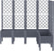 vidaXL - Plantenbak - met - latwerk - 160x120x142 - cm - polypropeen - grijs