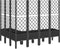 vidaXL - Plantenbak - met - latwerk - 160x120x142 - cm - polypropeen - zwart