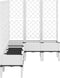 vidaXL - Plantenbak - met - latwerk - 160x120x142 - cm - polypropeen - wit