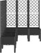 vidaXL - Plantenbak - met - latwerk - 160x120x142 - cm - polypropeen - zwart