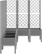 vidaXL - Plantenbak - met - latwerk - 160x120x142 - cm - polypropeen - lichtgrijs