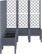 vidaXL - Plantenbak - met - latwerk - 160x120x142 - cm - polypropeen - grijs